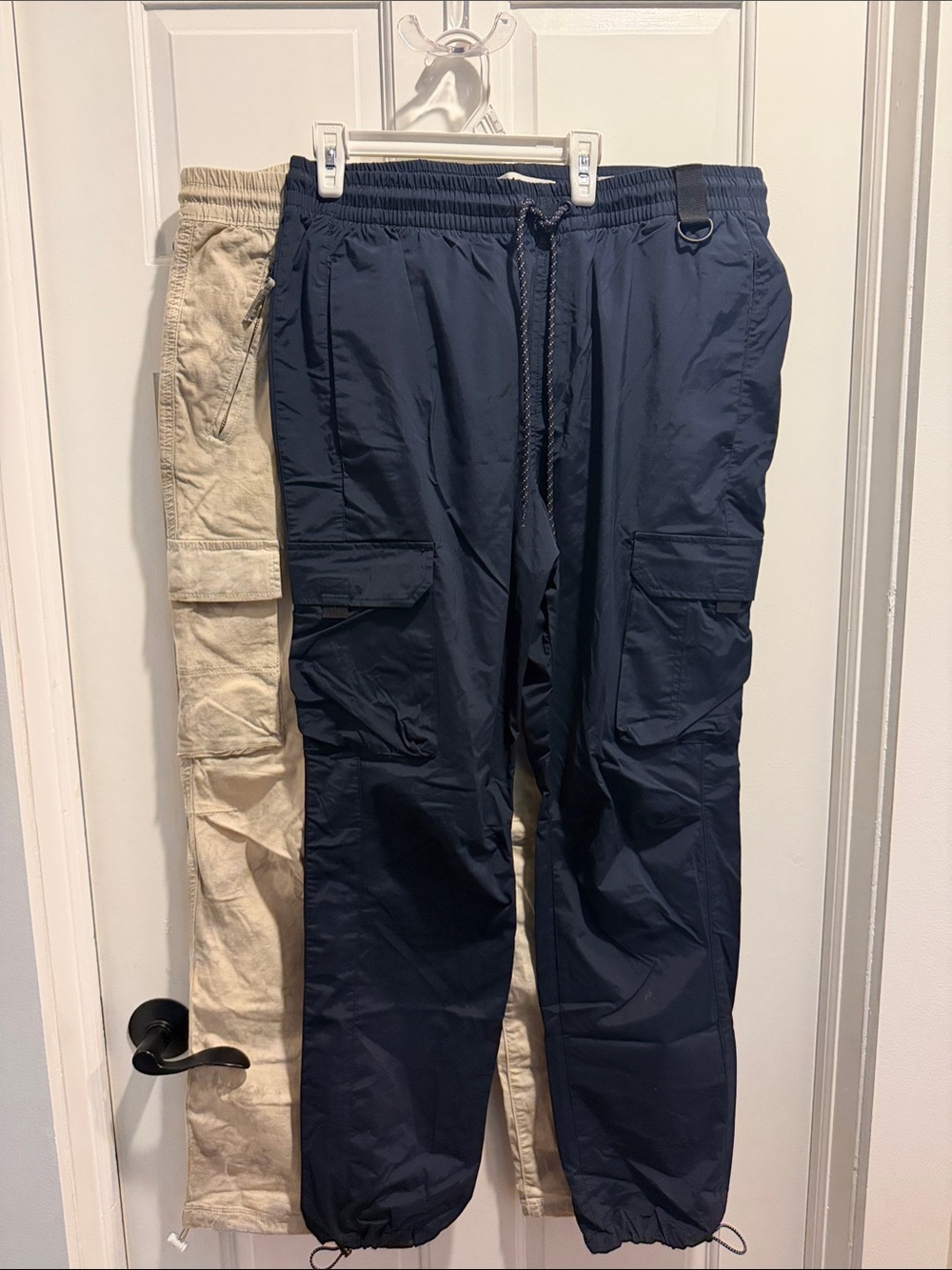 2 Pairs PacSun Navy and Tie Dye Cargo Joggers with Utility Pockets